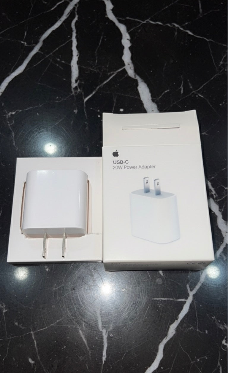 Apple 20W USB-C Power Adapter (2-Pin) – Fast Charging, Compact & Efficient Design