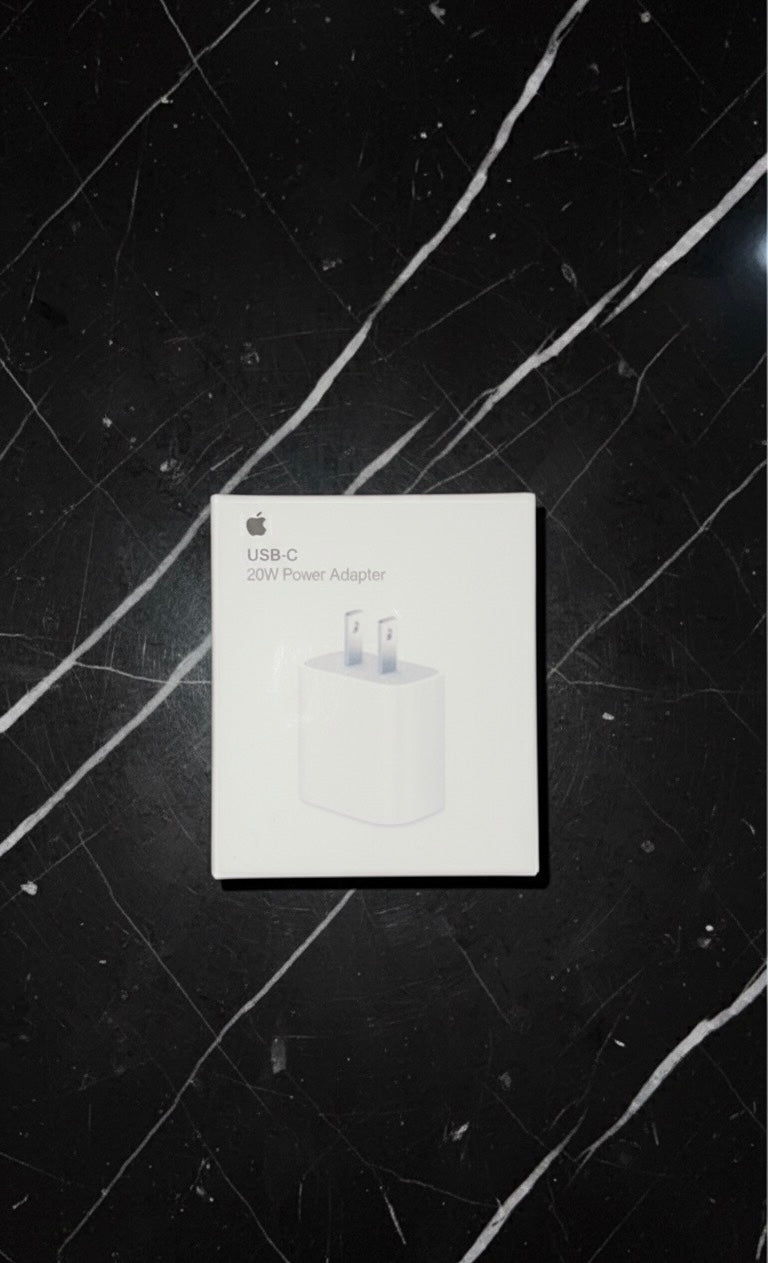 Apple 20W USB-C Power Adapter (2-Pin) – Fast Charging, Compact & Efficient Design