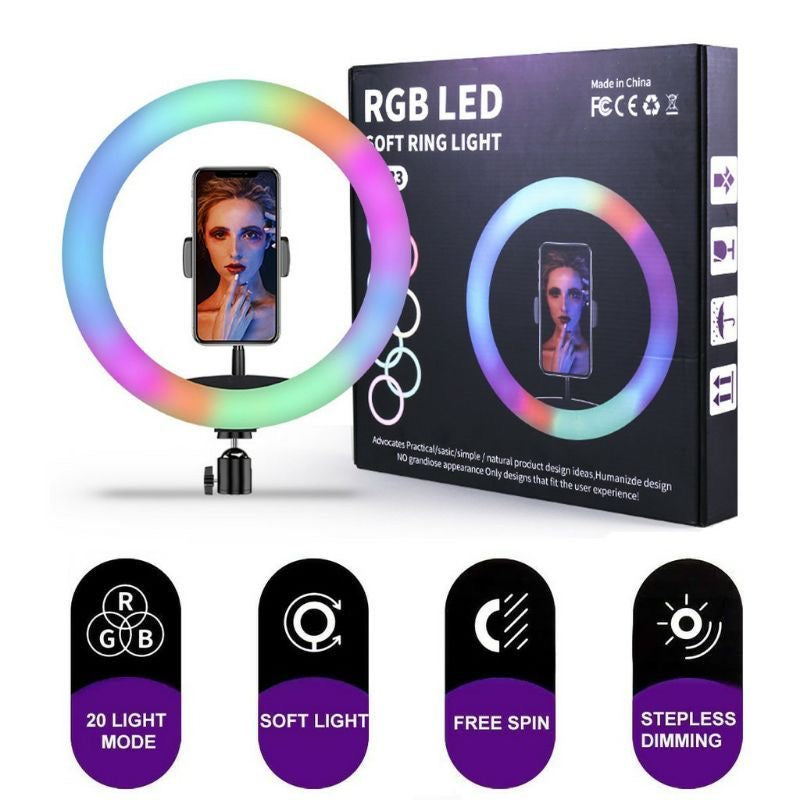 MJ 33 RGB Ring Light Lamp Ring Round For Smart Phone