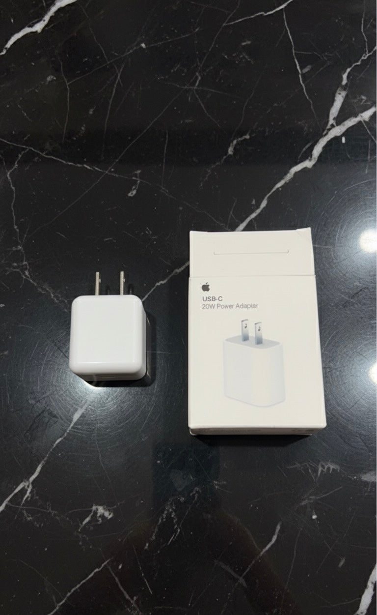 Apple 20W USB-C Power Adapter (2-Pin) – Fast Charging, Compact & Efficient Design