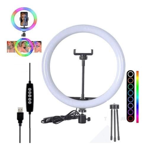 MJ 33 RGB Ring Light Lamp Ring Round For Smart Phone