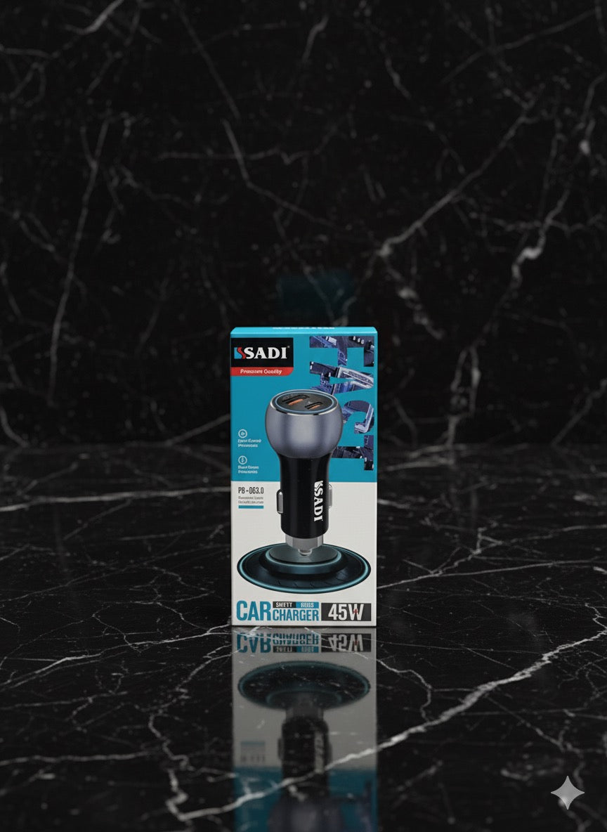 45W PD Fast Car Charger – Super Fast USB-C Vehicle Adapter for Samsung, iPhone, Xiaomi & More