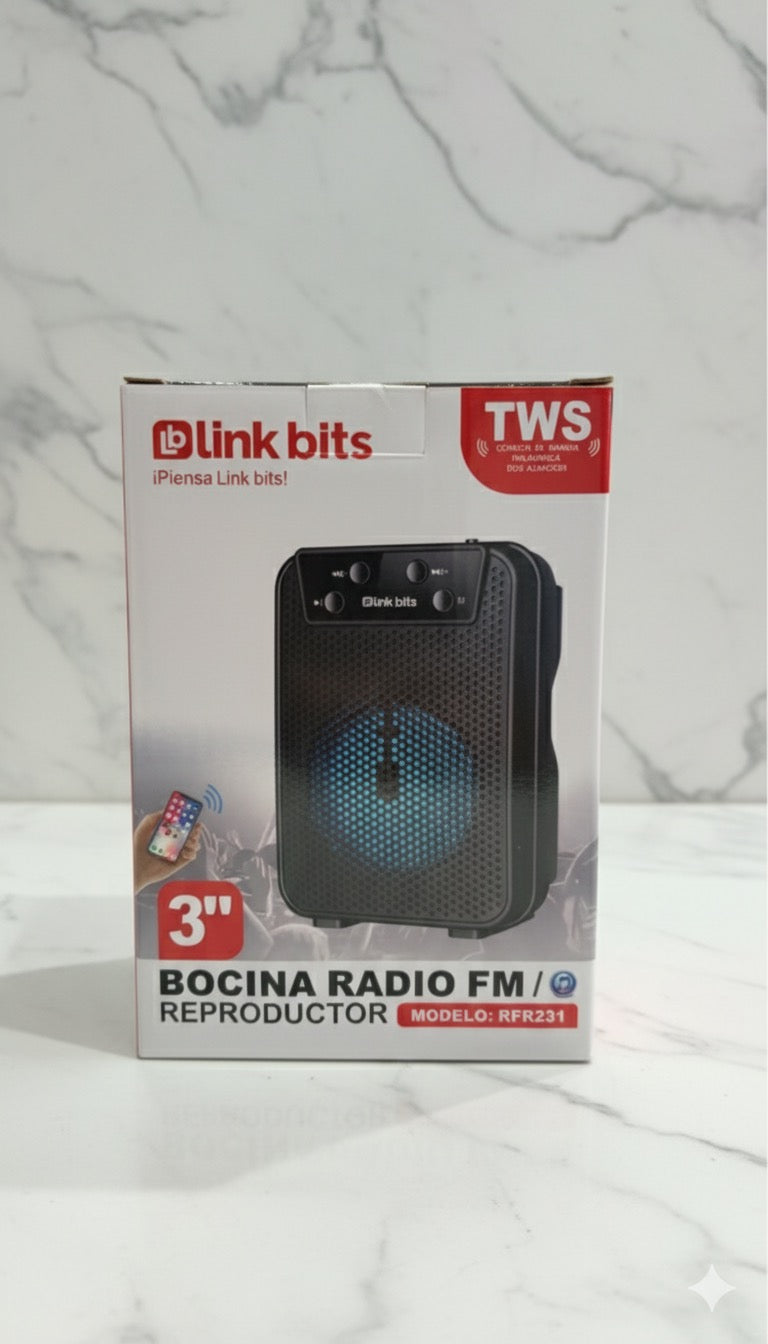 GTS 2309 Wireless Speaker – Powerful Bass, LED Lights, Portable Bluetooth Sound System