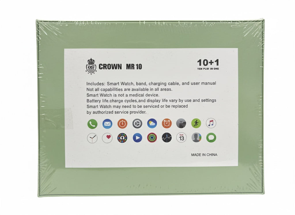 CROWN MR10 10+1 Smartwatch – Bluetooth Calling, Wireless Charging, Fitness Tracker